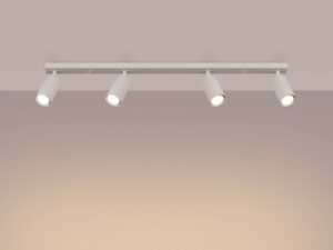 Miniaturka 2 - Plafon czteropunktowy biały świecący ciepłym światłem