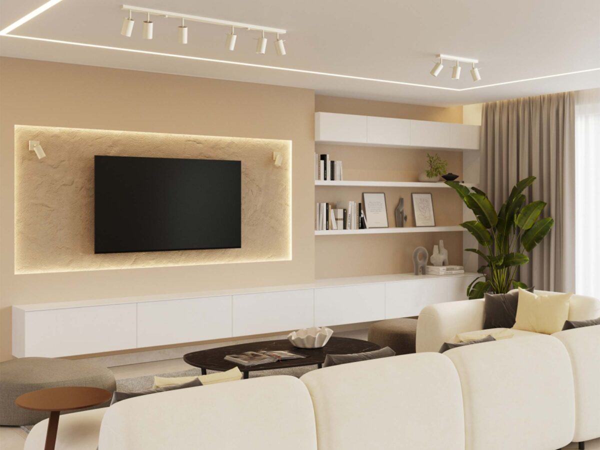 Stylowy salon nowoczesne trendy