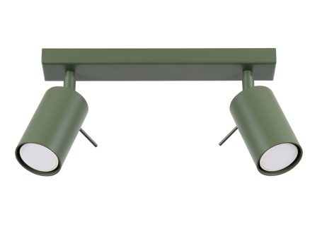 Plafon RINTO 2 zielony oliwkowy