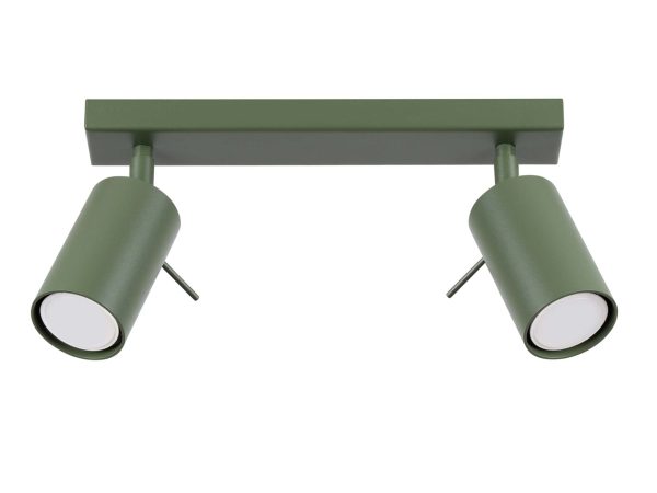 Plafon RINTO 2 zielony oliwkowy