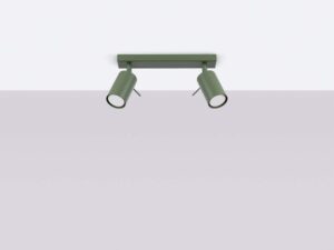 Miniaturka 1 - Plafon dwupunktowy oliwkowy w aranżacji sufitu na szarym tle