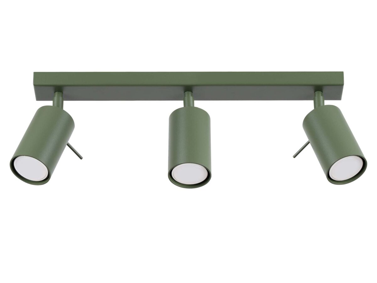 Plafon RINTO 3L zielony oliwkowy