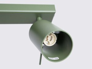 Miniaturka 4 - Reflektor oliwkowy z widocznym gniazdem GU10 LED wewnątrz klosza