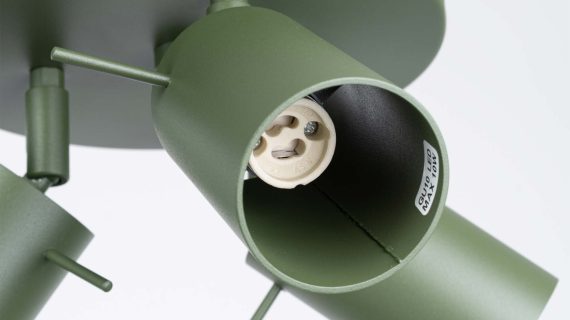 Miniaturka 4 - Plafon RINTO 3P zielony oliwkowy