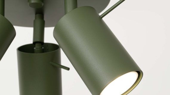 Miniaturka 5 - Plafon RINTO 3P zielony oliwkowy