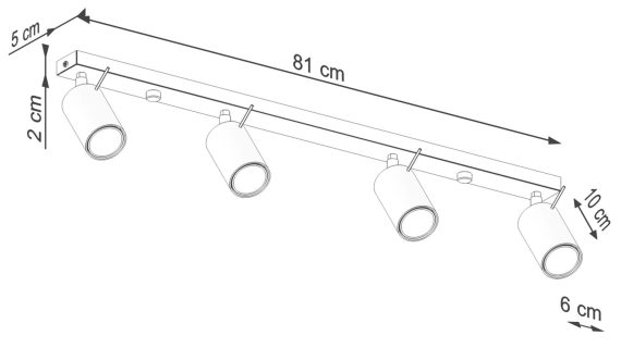 Miniaturka 8 - Plafon RINTO 4L zielony oliwkowy