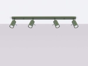 Miniaturka 1 - Plafon czteropunktowy oliwkowy w aranżacji sufitu na szarym tle