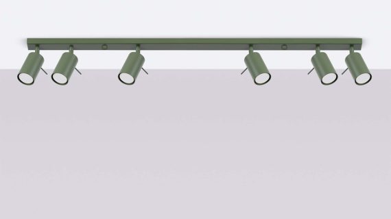 Miniaturka 1 - Plafon RINTO 6L zielony oliwkowy