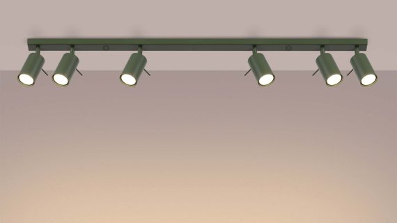 Miniaturka 2 - Plafon RINTO 6L zielony oliwkowy