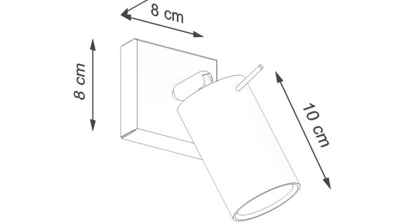 Miniaturka 6 - Kinkiet RINTO ochra czerwona
