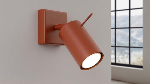 Miniaturka 4 - Kinkiet RINTO ochra czerwona