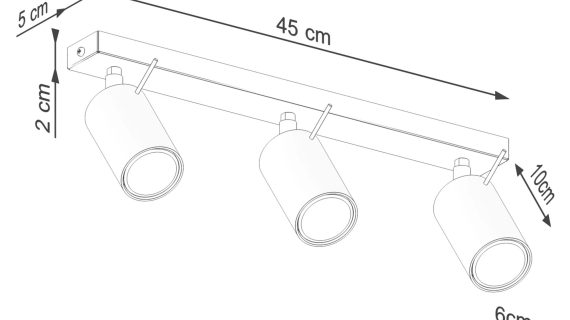 Miniaturka 8 - Plafon RINTO 3L ochra czerwona