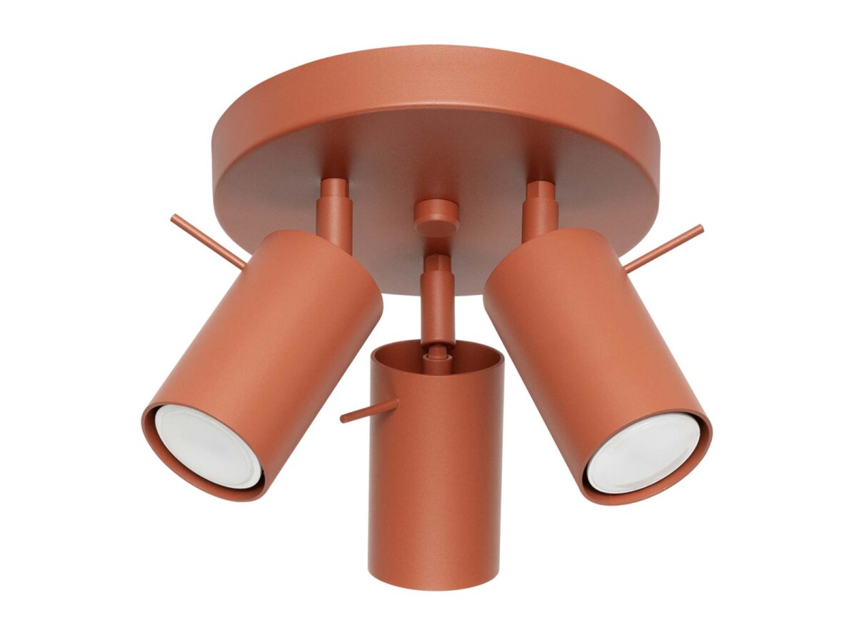 Plafon RINTO 3P ochra czerwona