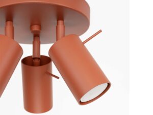 Miniaturka 6 - Wnętrze okrągłej podstawy plafonu trójpunktowego ceglastego z okablowaniem