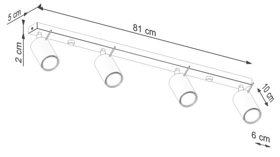 Miniaturka 8 - Plafon RINTO 4L ochra czerwona