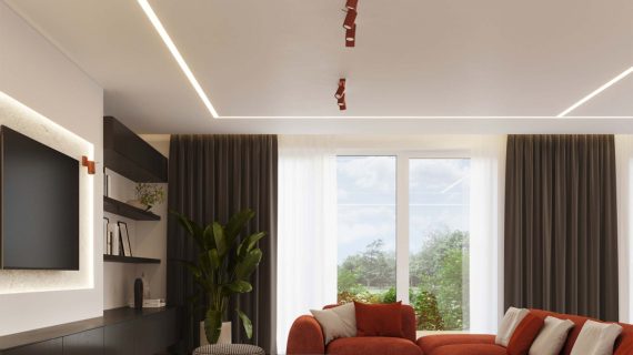 Miniaturka 10 - Plafon RINTO 6L ochra czerwona