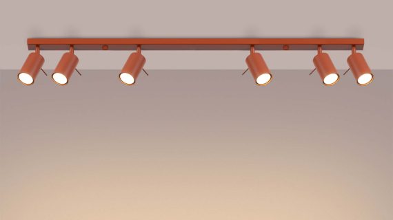 Miniaturka 2 - Plafon RINTO 6L ochra czerwona