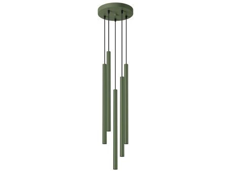 Lampa wisząca VARIO 5P zielona oliwka