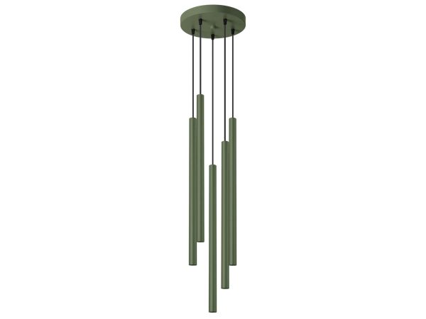 Lampa wisząca VARIO 5P zielona oliwka