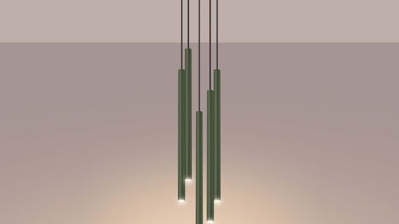 Miniaturka 3 - Lampa wisząca VARIO 5P zielona oliwka