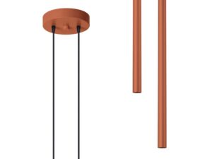 Miniaturka 1 - Lampa wisząca dwupunktowa ceglasta z cylindrycznymi tubami zbliżenie