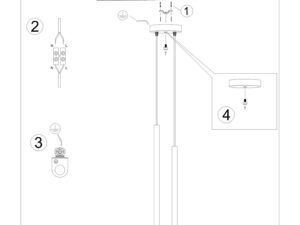 Miniaturka 6 - Instrukcja montażu lampy wiszącej dwupunktowej z cylindrycznymi tubami