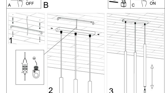 Miniaturka 6 - Lampa wisząca VARIO 3 ochra czerwona