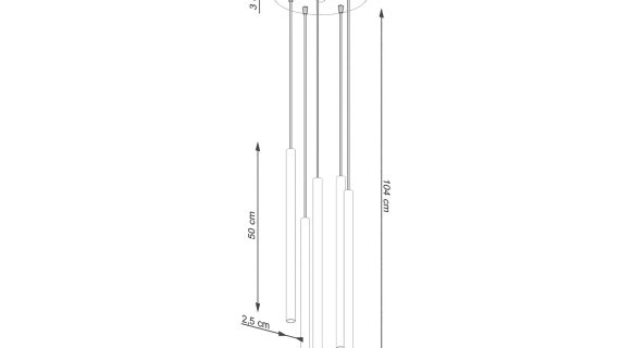 Miniaturka 5 - Lampa wisząca VARIO 5P ochra czerwona