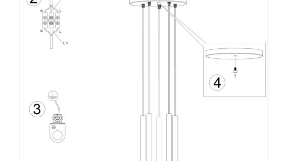 Miniaturka 6 - Lampa wisząca VARIO 5P ochra czerwona