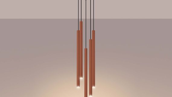 Miniaturka 3 - Lampa wisząca VARIO 5P ochra czerwona