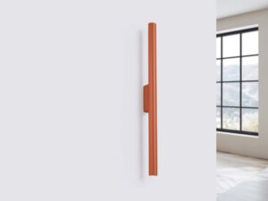 Miniaturka 1 - Kinkiet cylindryczny ceglasty w aranżacji przy oknie