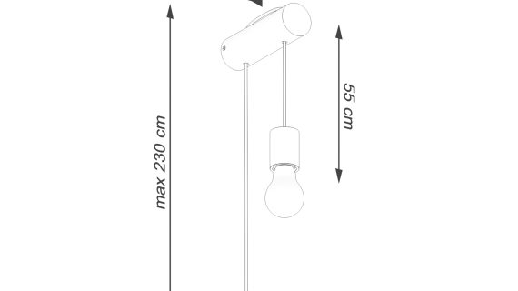 Miniaturka 10 - Kinkiet NIMBO E27 z włącznikiem