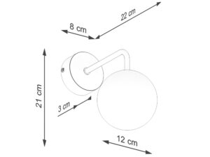 Miniaturka 7 - Wnętrze podstawy kinkietu białego z okablowaniem i kostką elektryczną