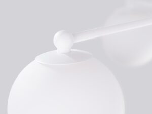 Miniaturka 6 - Schemat wymiarów lampy sufitowej trójramiennej białej 62x62x29cm