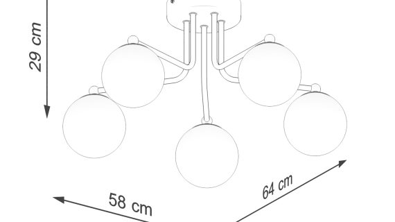 Miniaturka 7 - Żyrandol ASTROL 5 biały