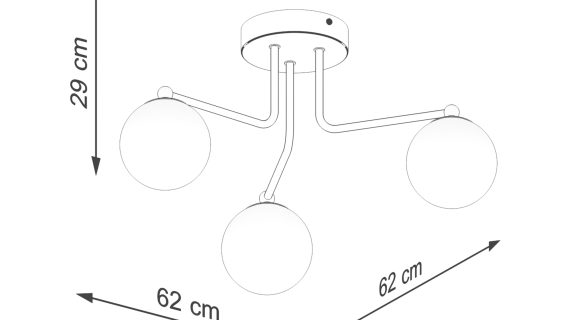 Miniaturka 7 - Żyrandol ASTROL 3 czarny