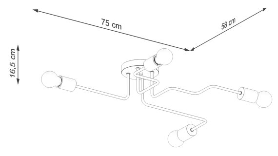 Miniaturka 8 - Żyrandol TIMBRA 4 biały