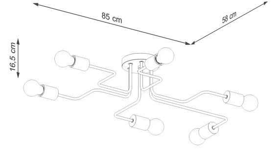 Miniaturka 7 - Żyrandol TIMBRA 6 biały