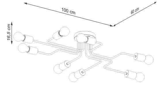 Miniaturka 7 - Żyrandol TIMBRA 8 biały