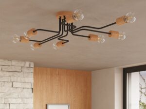 Miniaturka 12 - Lampa sufitowa czteroramienna w aranżacji salonu zbliżenie