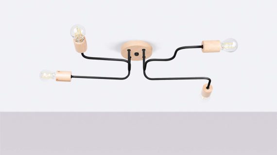 Miniaturka 1 - Żyrandol TIMBRA 4 czarny