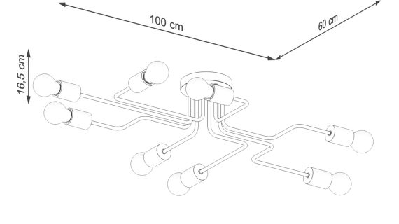 Miniaturka 6 - Żyrandol TIMBRA 8 czarny