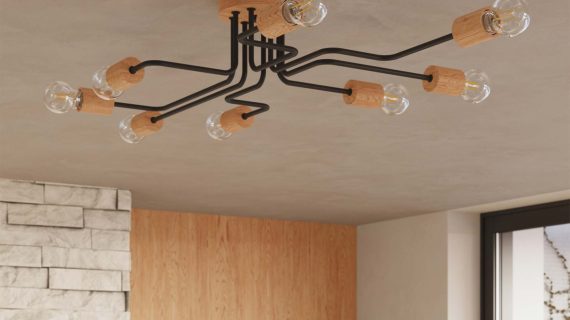 Miniaturka 10 - Żyrandol TIMBRA 8 czarny