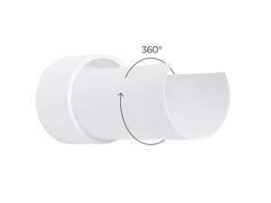 Miniaturka 7 - Kinkiet ścienny biały z regulowanym kloszem obrotowym 360 stopni