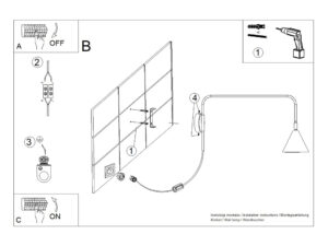 Miniaturka 10 - Kinkiet NOREN ochra czerwona