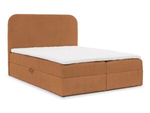 Miniaturka 4 - Brązowe łóżko tapicerowane z łukowym oparciem