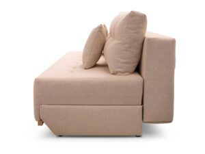 Miniaturka 11 - Sofa beżowa z widocznym pojemnikiem i podłokietnikiem