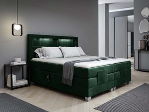 Miniaturka 5 - Łóżko w kolorze butelkowej zieleni z elektryczną regulacją i LED