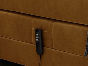 Miniaturka 11 - Pilot elektryczny do regulacji łóżka w kieszeni tapicerki musztardowej