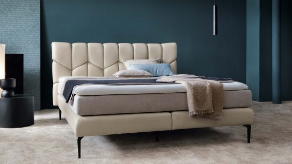 Miniaturka 9 - Łóżko kontynentalne na wysokich nogach Bari